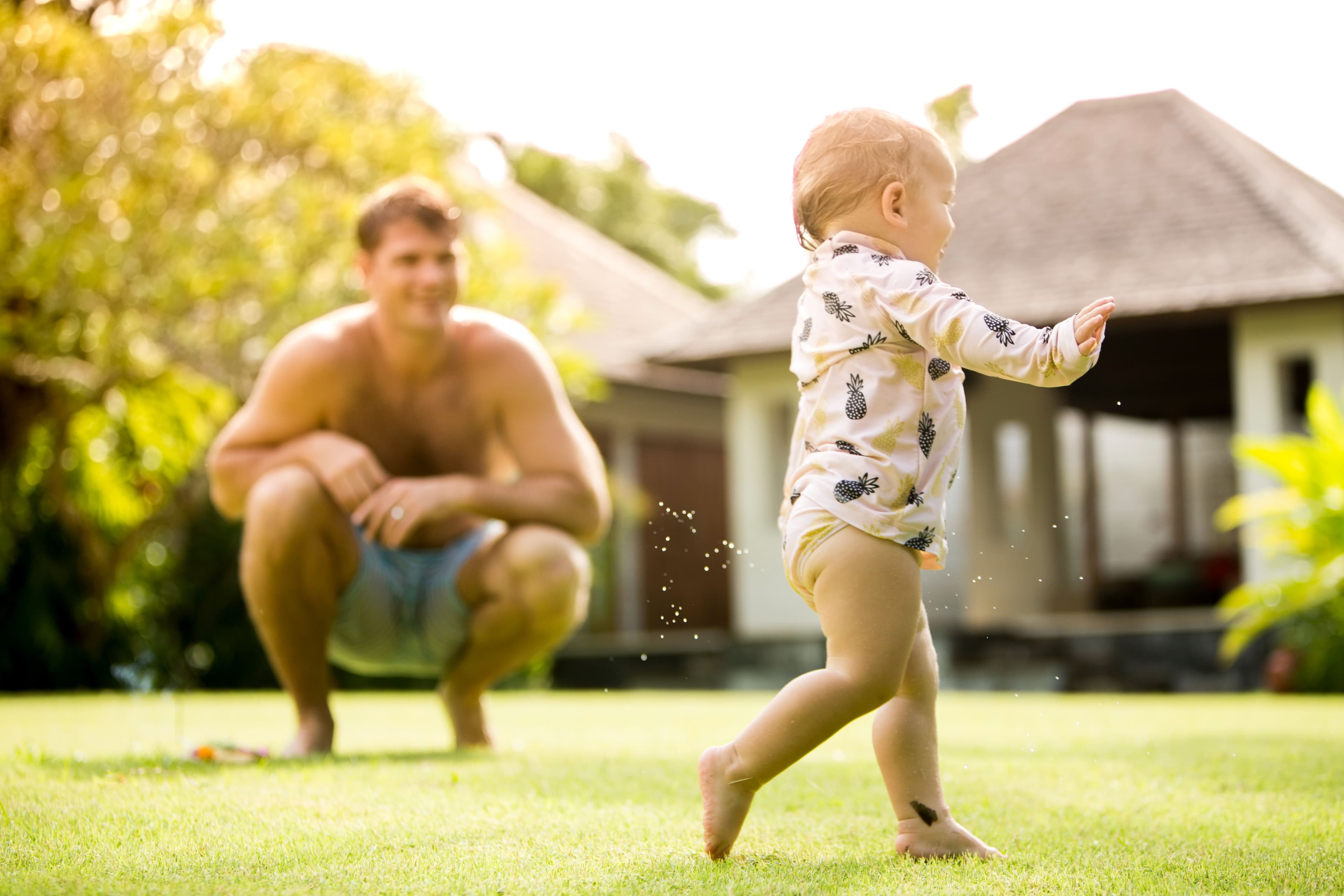 The Beji Enjoy Playing On The Lawn