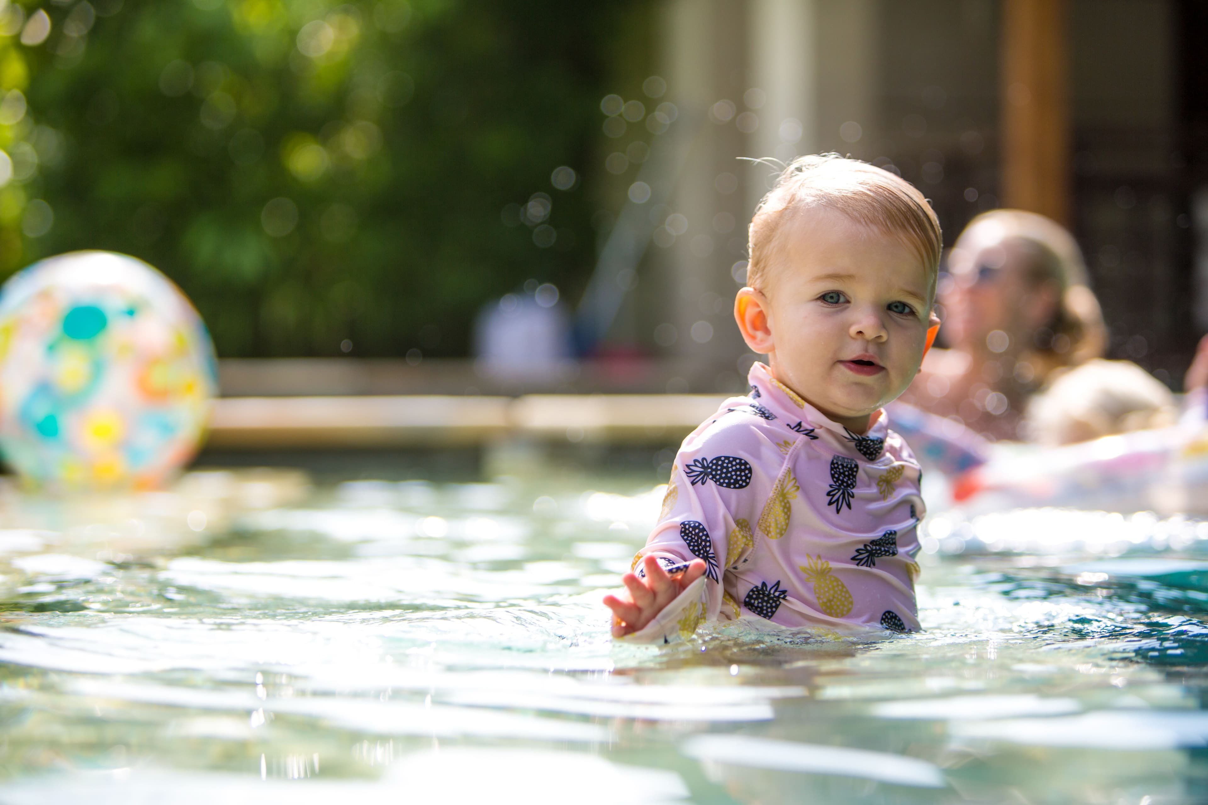 The Beji Happy Child Playing In The Pool
